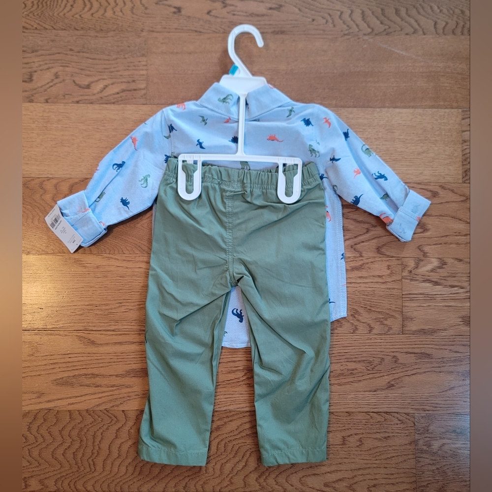Carter's Two Piece Outfit Dinosaur Print Size 24 Months NWT - Picture 7 of 9